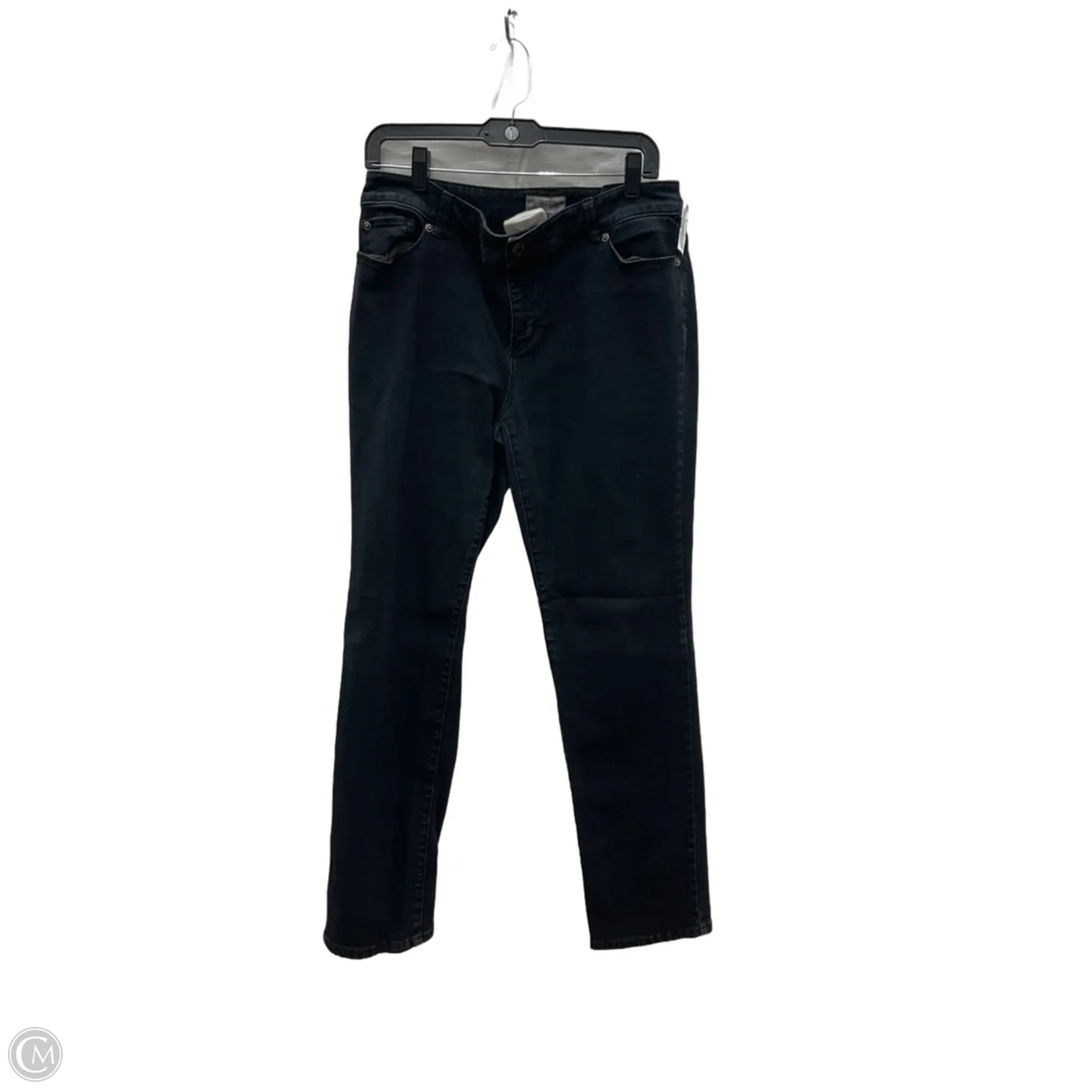 Jeans Skinny By Chicos In Black Denim, Size: Xl