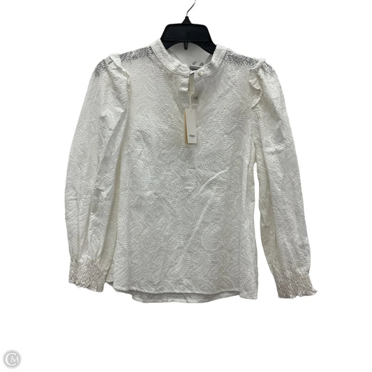 Blouse Long Sleeve By Frnch In White, Size: S