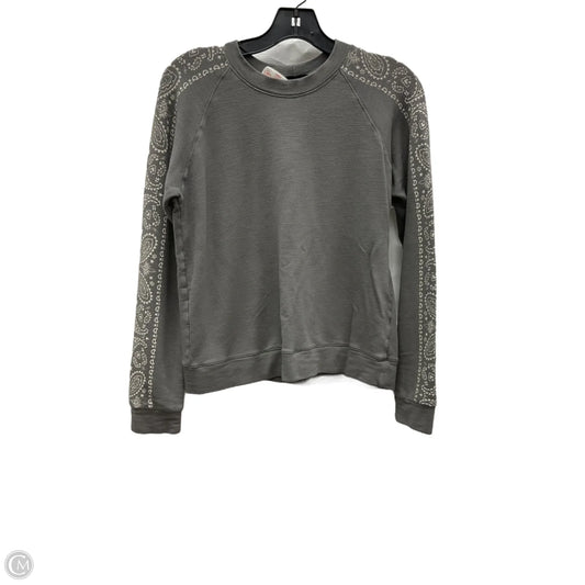 Top Long Sleeve By Monrow In Grey, Size: Xs