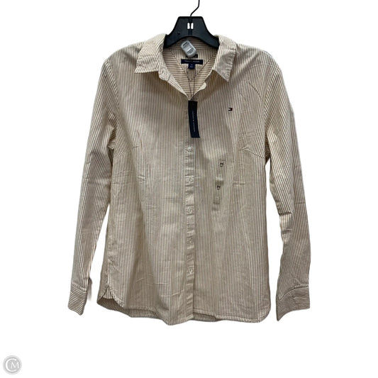 Blouse Long Sleeve By Tommy Hilfiger In Striped Pattern, Size: M