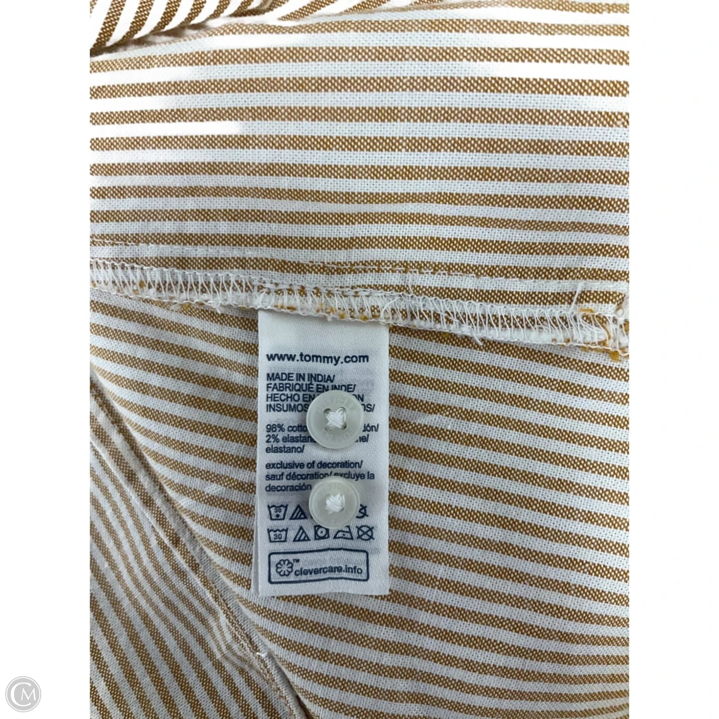 Blouse Long Sleeve By Tommy Hilfiger In Striped Pattern, Size: M