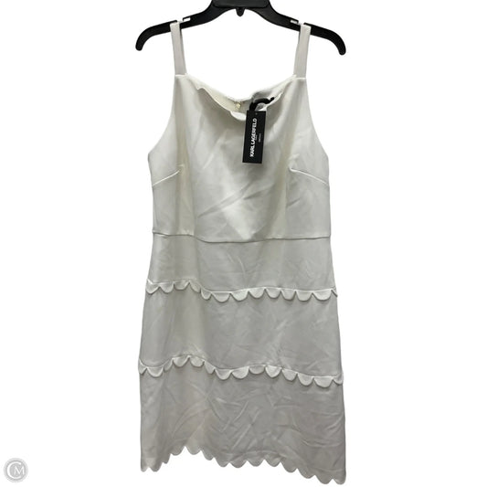 Dress Designer By Karl Lagerfeld In White, Size: 14