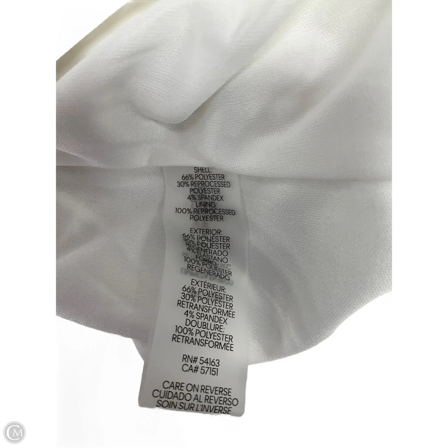 Dress Designer By Karl Lagerfeld In White, Size: 14