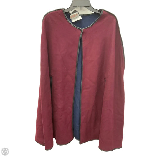 Poncho By Clothes Mentor In Maroon, Size: Osfm