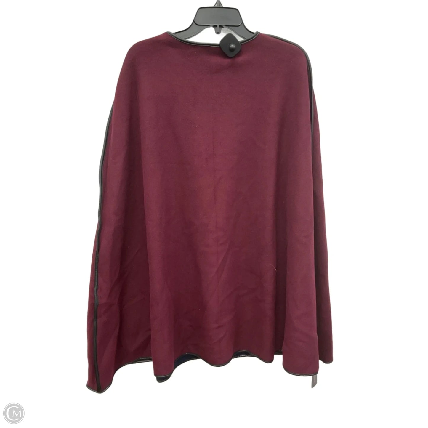 Poncho By Clothes Mentor In Maroon, Size: Osfm