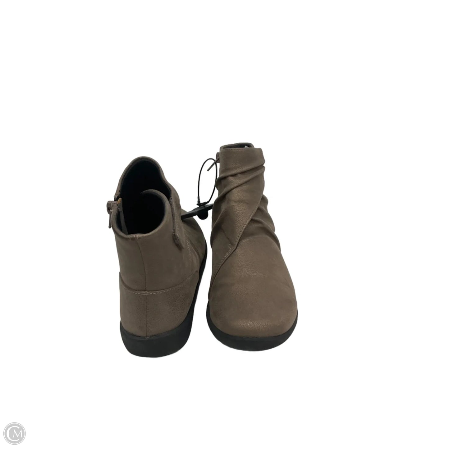 Boots Ankle Flats By Clarks In Brown, Size: 7.5