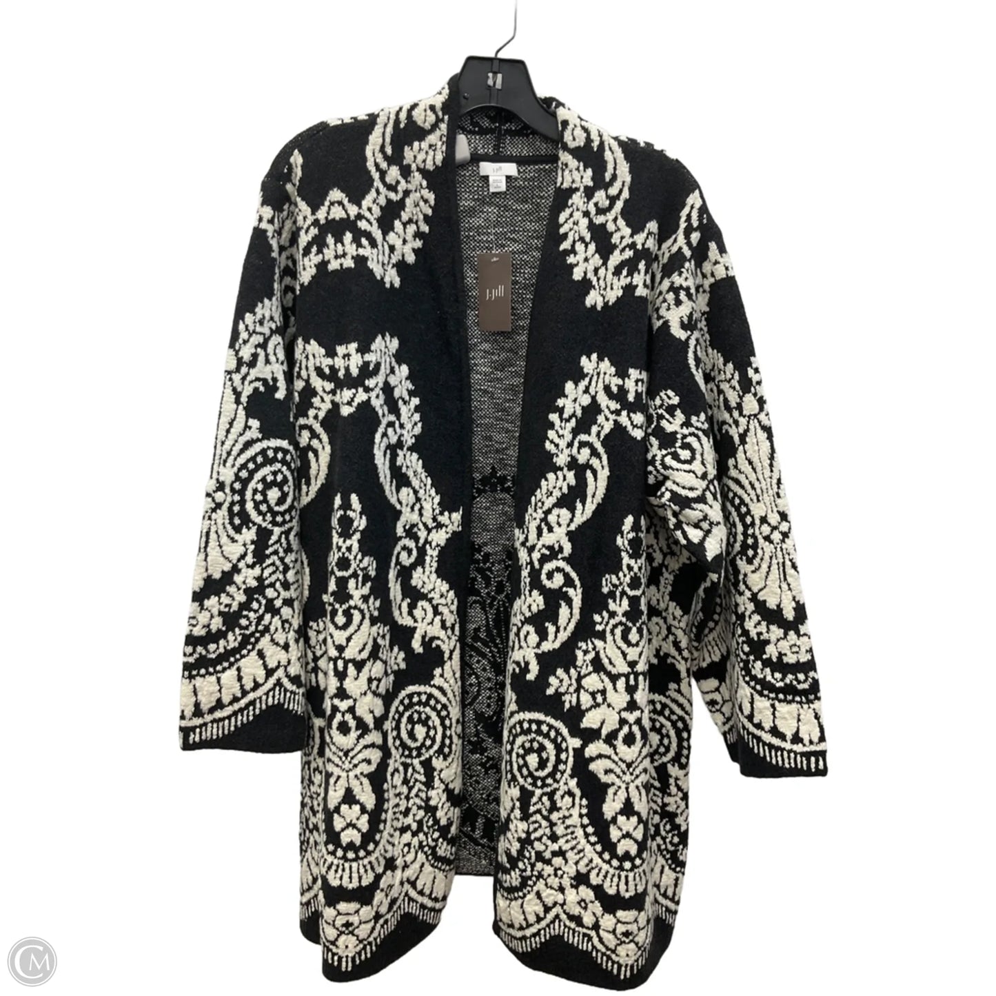 Cardigan By J. Jill In Grey & White, Size: Lp