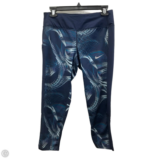 Athletic Leggings Capris By Nike Apparel In Blue, Size: M