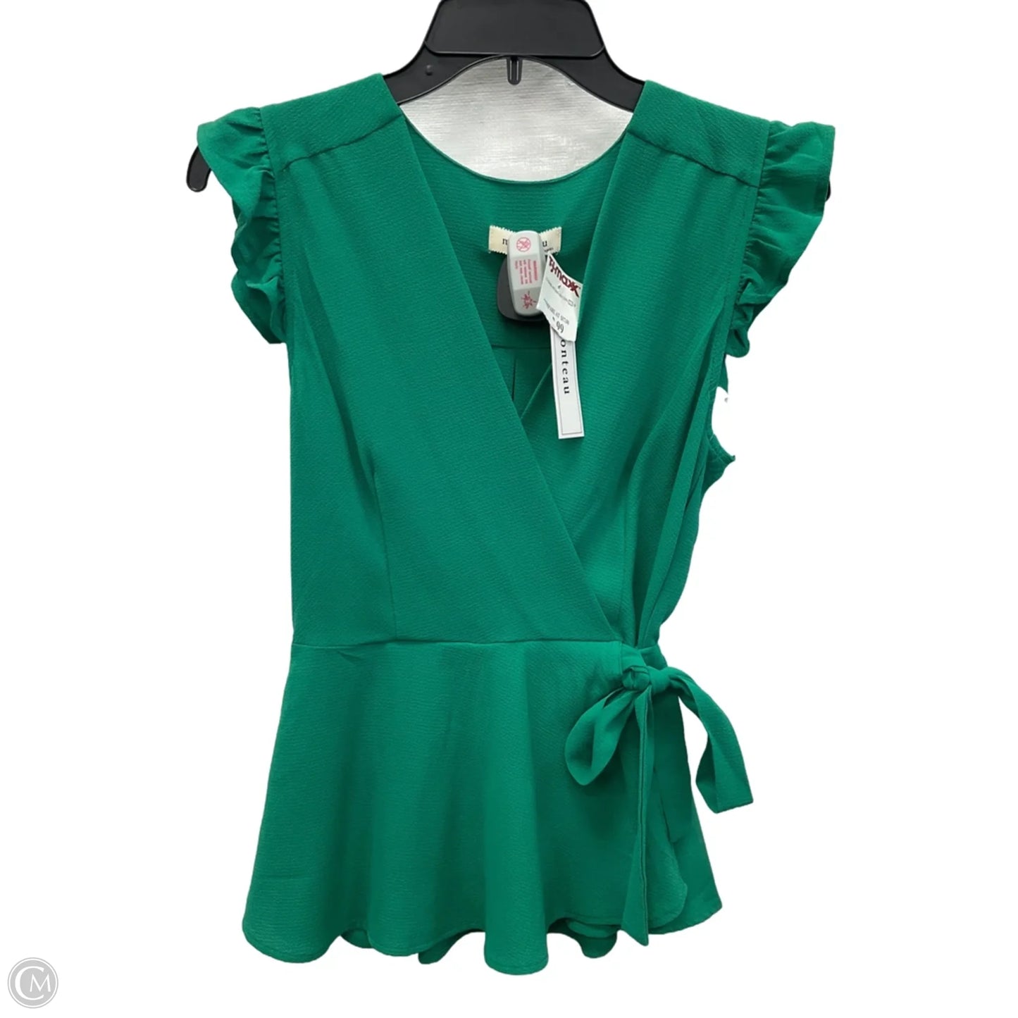 Top Sleeveless By Monteau In Green, Size: M