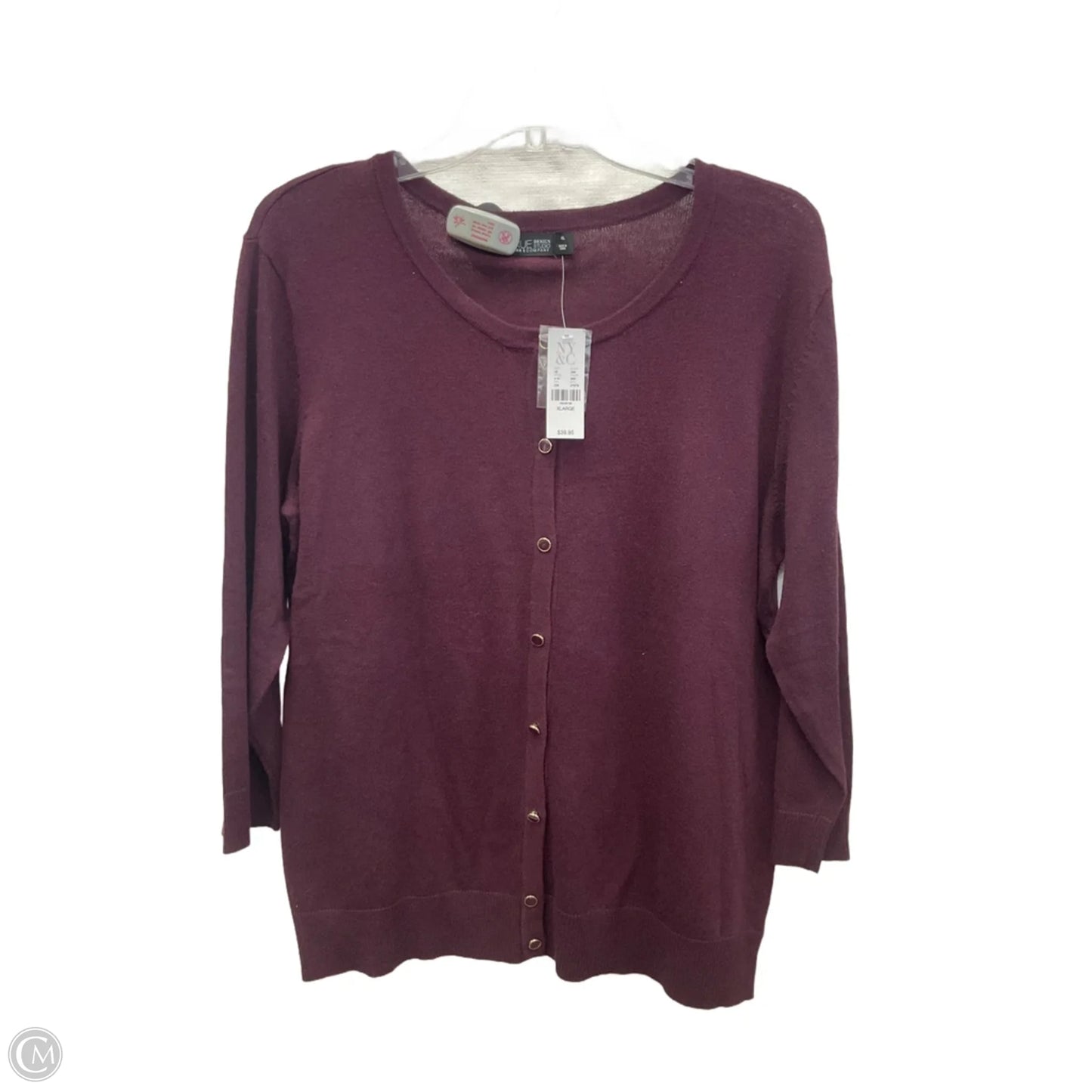 Cardigan By New York And Co In Maroon, Size: Xl