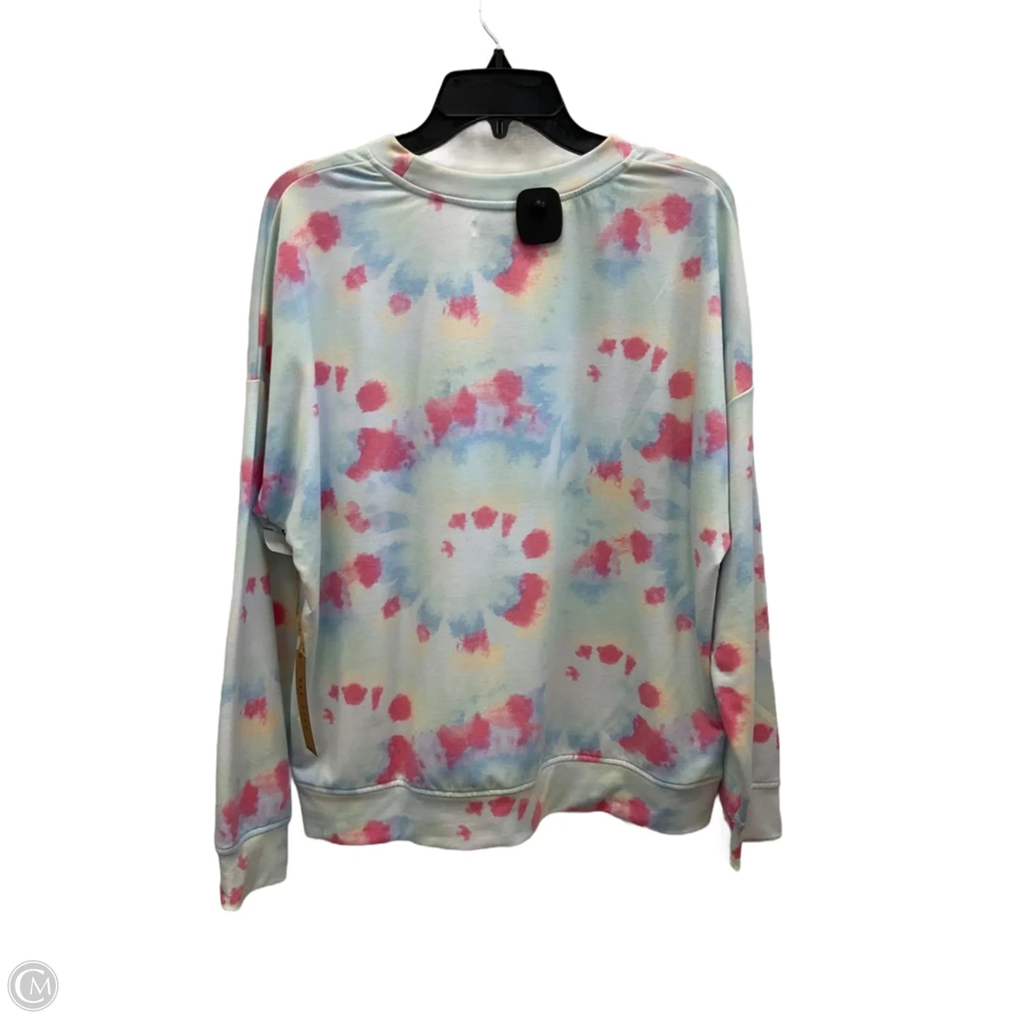 Sweatshirt Collar By Rae Dunn In Tie Dye Print, Size: L