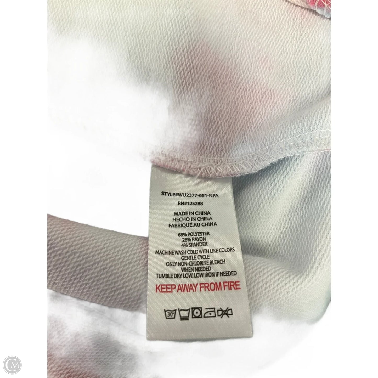 Sweatshirt Collar By Rae Dunn In Tie Dye Print, Size: L