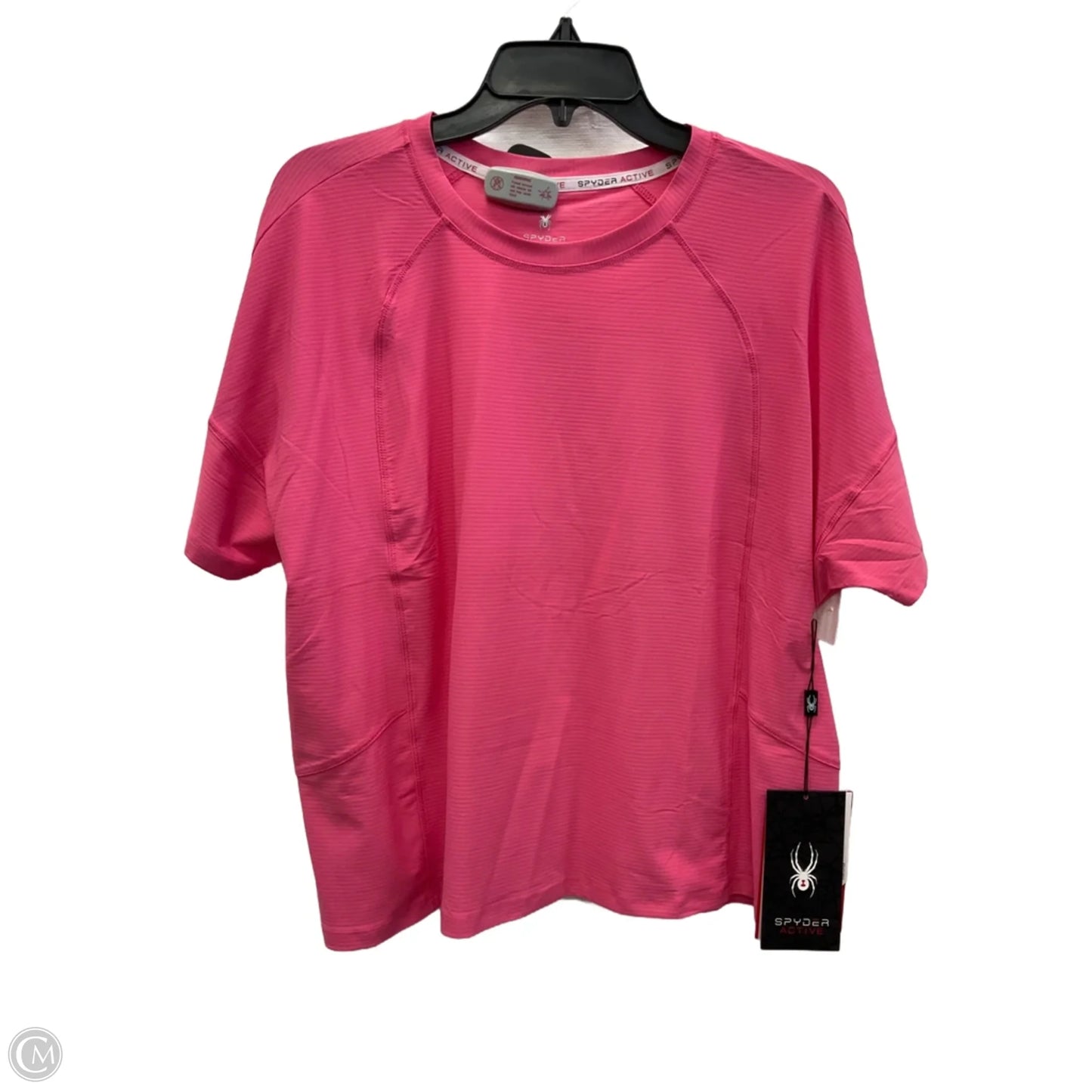 Athletic Top Short Sleeve By Spyder In Pink, Size: Xl