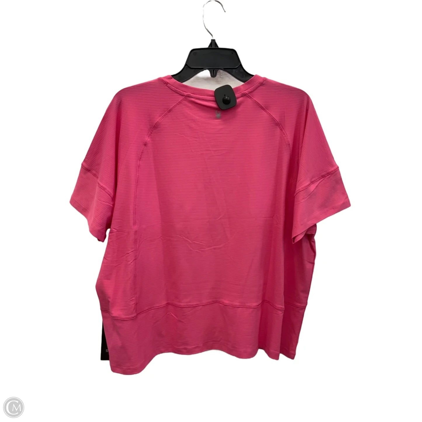 Athletic Top Short Sleeve By Spyder In Pink, Size: Xl