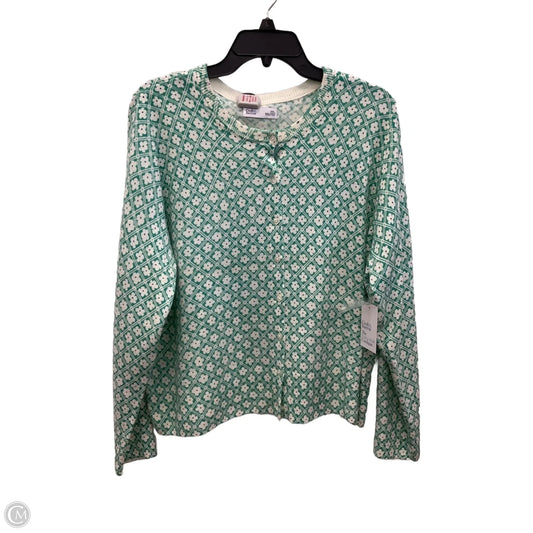 Cardigan By Croft And Barrow In Green, Size: Xxl
