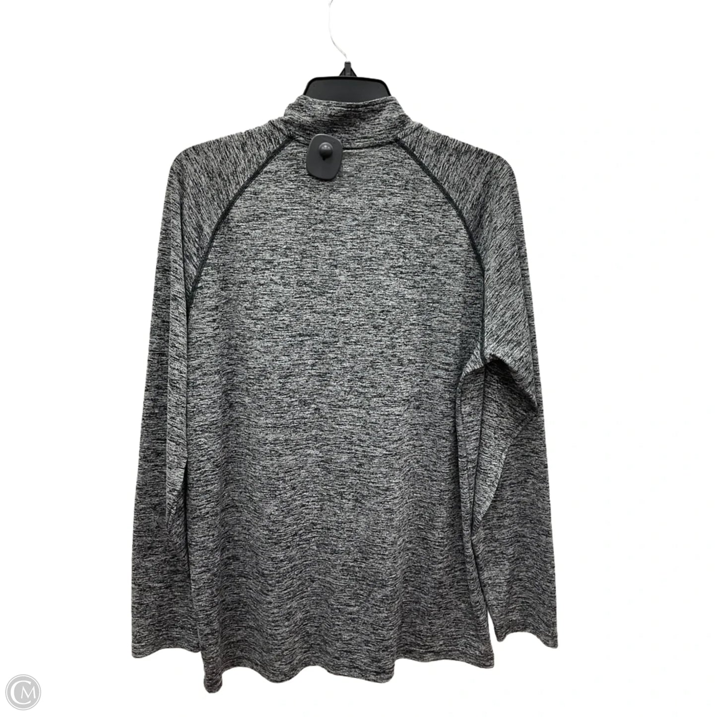 Athletic Top Long Sleeve Collar By Under Armour In Black, Size: L