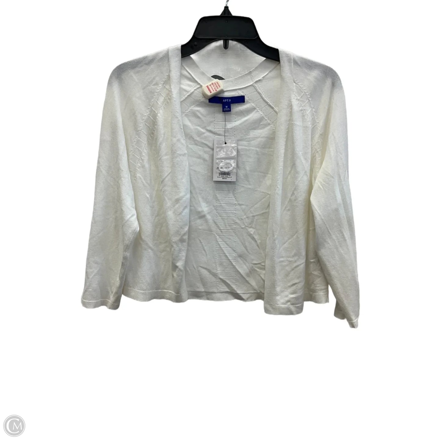 Cardigan By Apt 9 In White, Size: M
