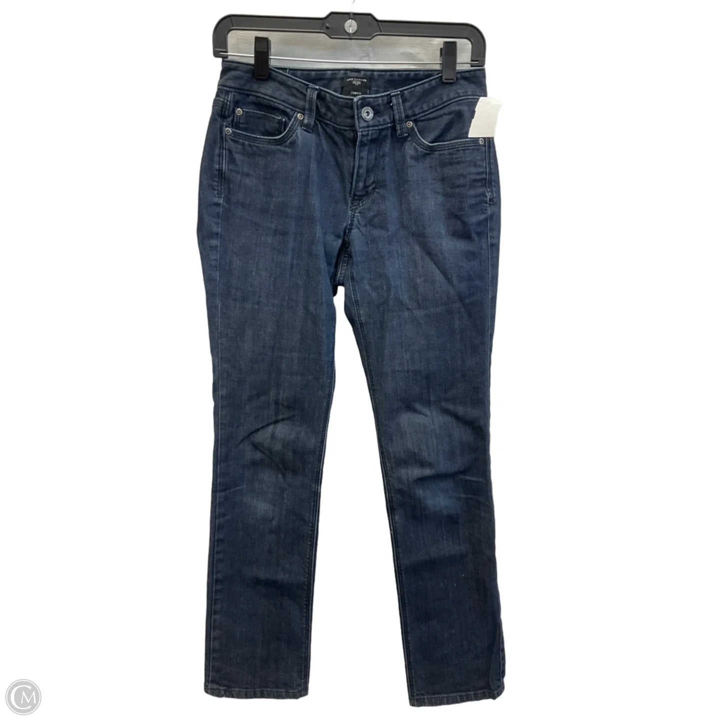 Jeans Straight By Ann Taylor In Blue Denim, Size: 2p