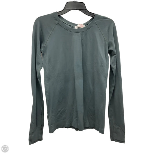 Athletic Top Long Sleeve Collar By Athleta In Grey, Size: M