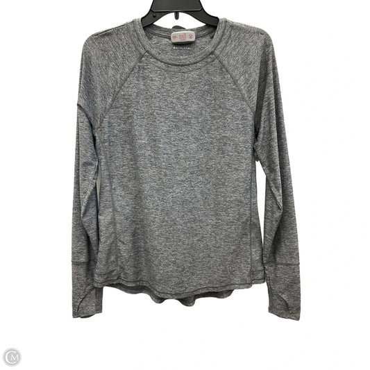 Athletic Top Long Sleeve Collar By Athleta In Grey, Size: M