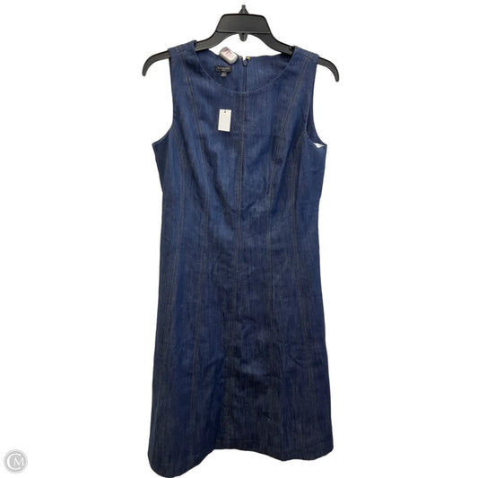 Dress Casual Midi By Talbots In Blue Denim, Size: 4