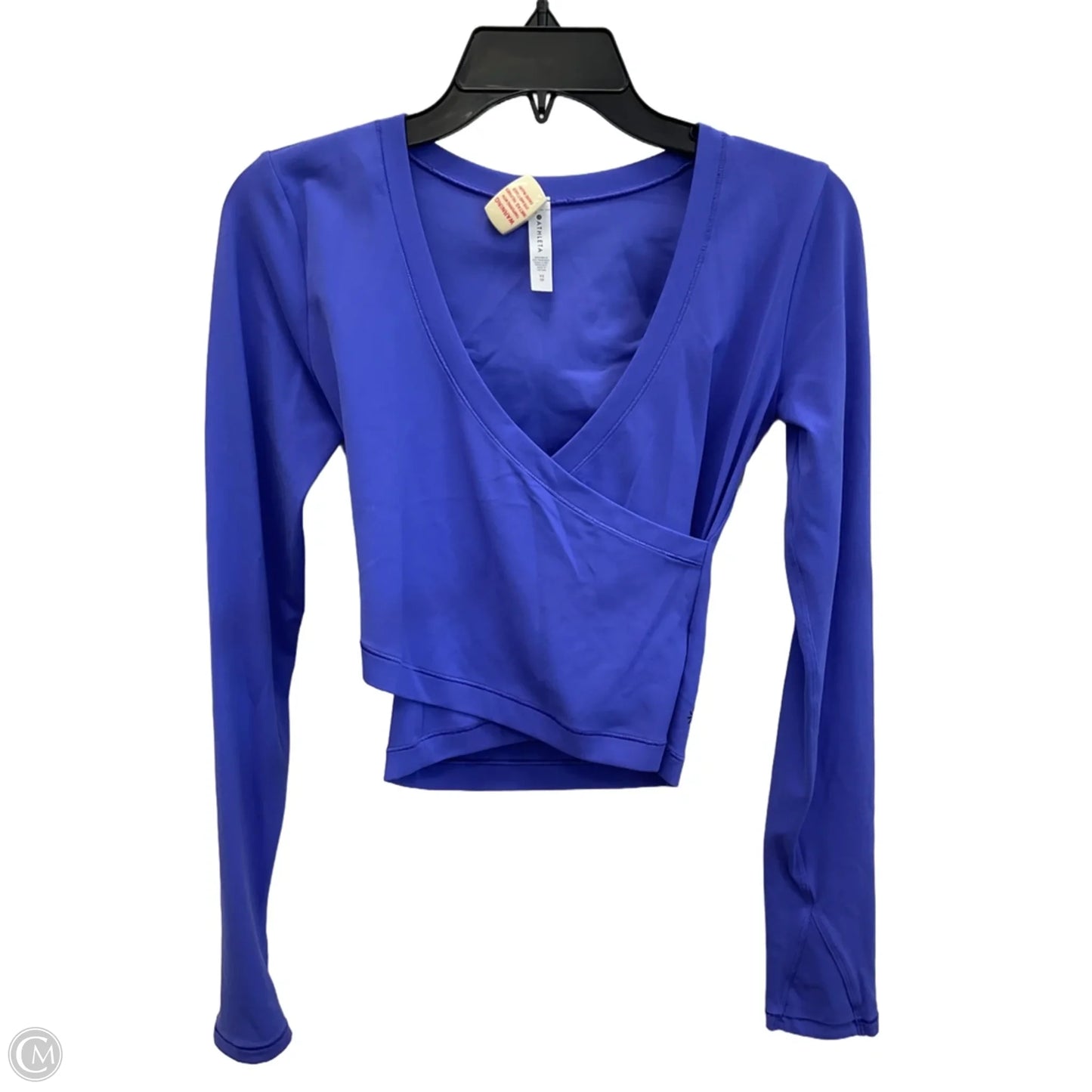 Athletic Top Long Sleeve Collar By Athleta In Purple, Size: Xs