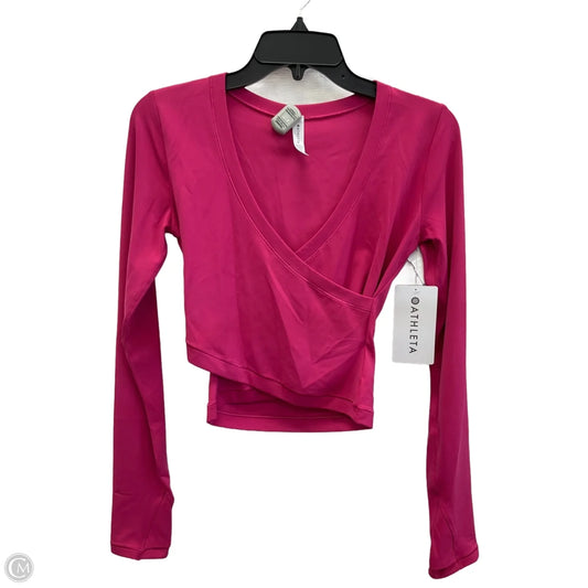 Athletic Top Long Sleeve Collar By Athleta In Pink, Size: Xs