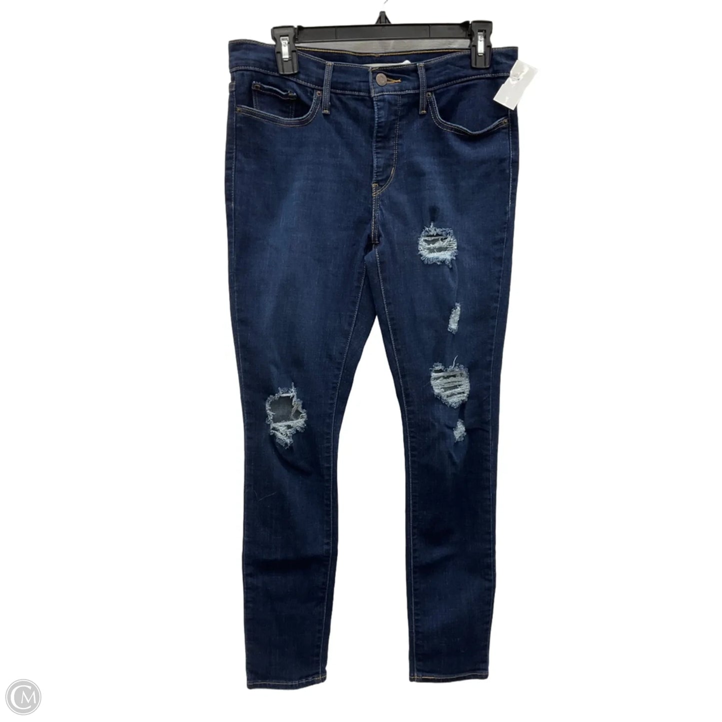 Jeans Skinny By Levis In Blue Denim, Size: 8