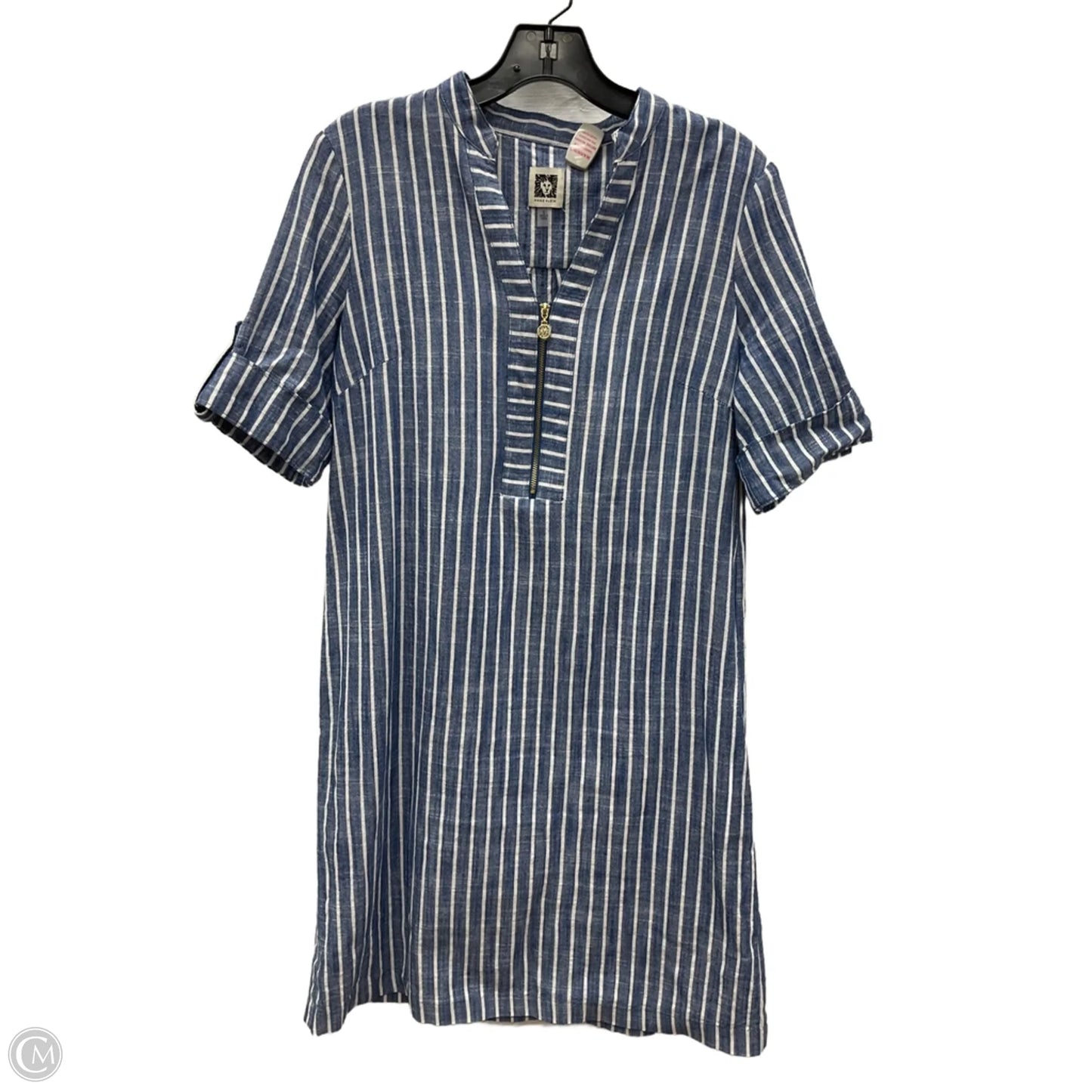 Dress Casual Midi By Anne Klein In Striped Pattern, Size: 6
