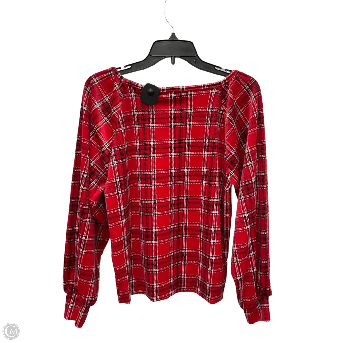 Top Long Sleeve By Loft In Plaid Pattern, Size: Xxs