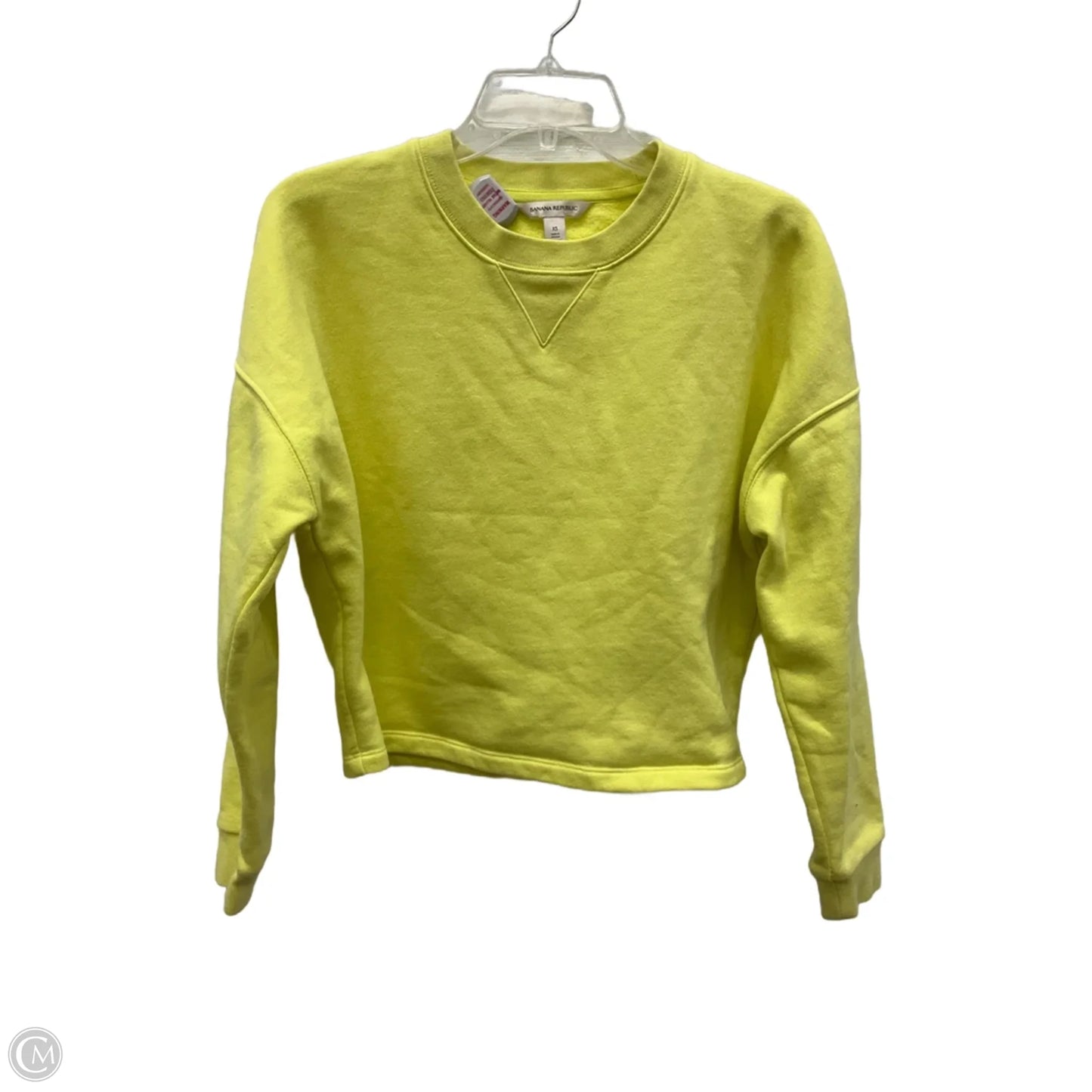 Sweatshirt Crewneck By Banana Republic In Yellow, Size: Xs