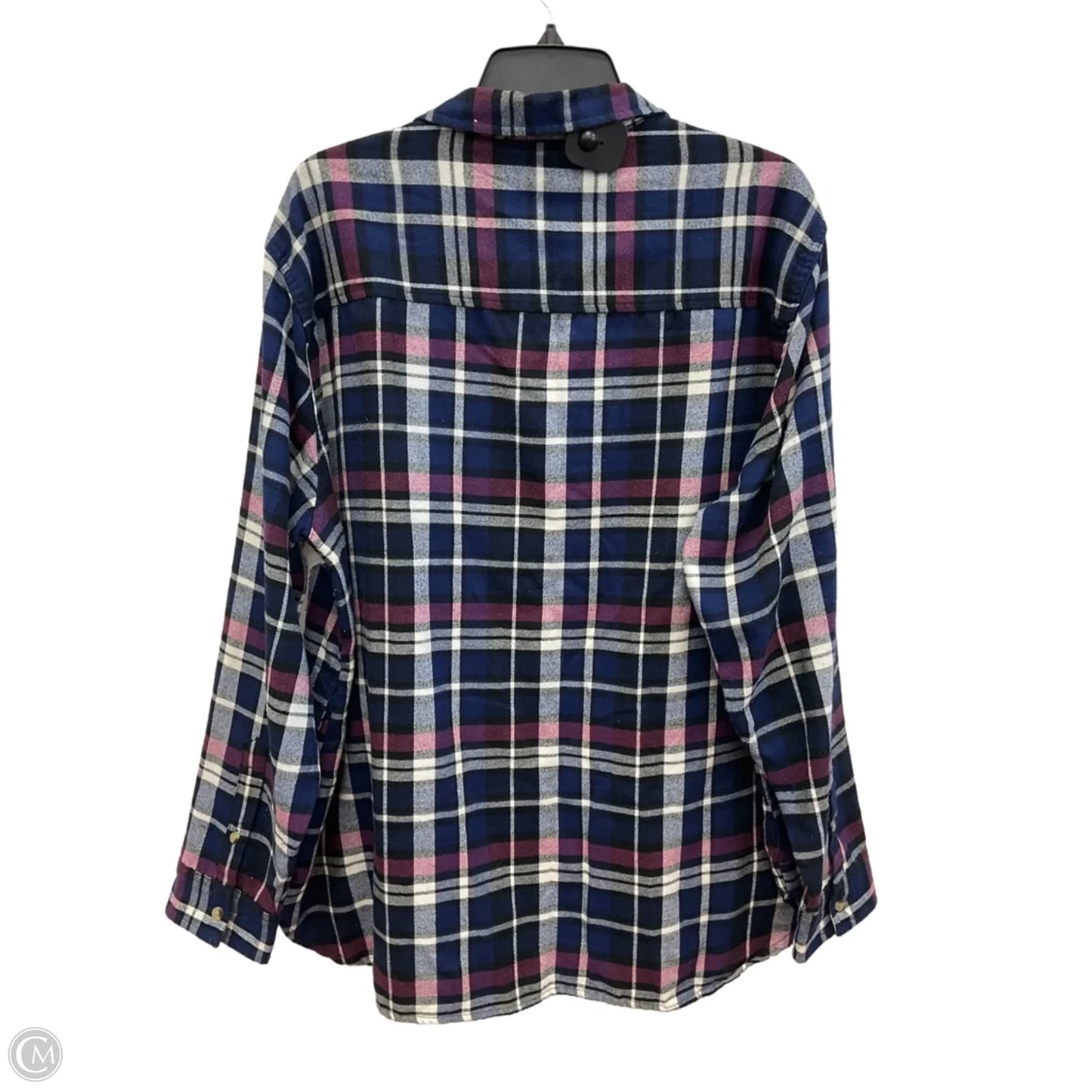 Blouse Long Sleeve By Jachs Girlfirend In Plaid Pattern, Size: 2x