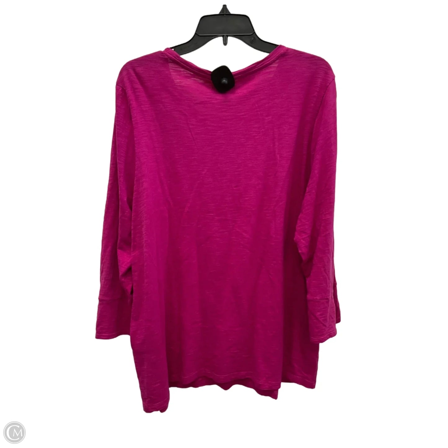 Top 3/4 Sleeve By Chicos In Pink, Size: Xxl