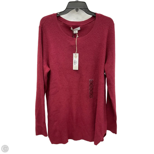 Sweater By Natural Reflections In Maroon, Size: Xl