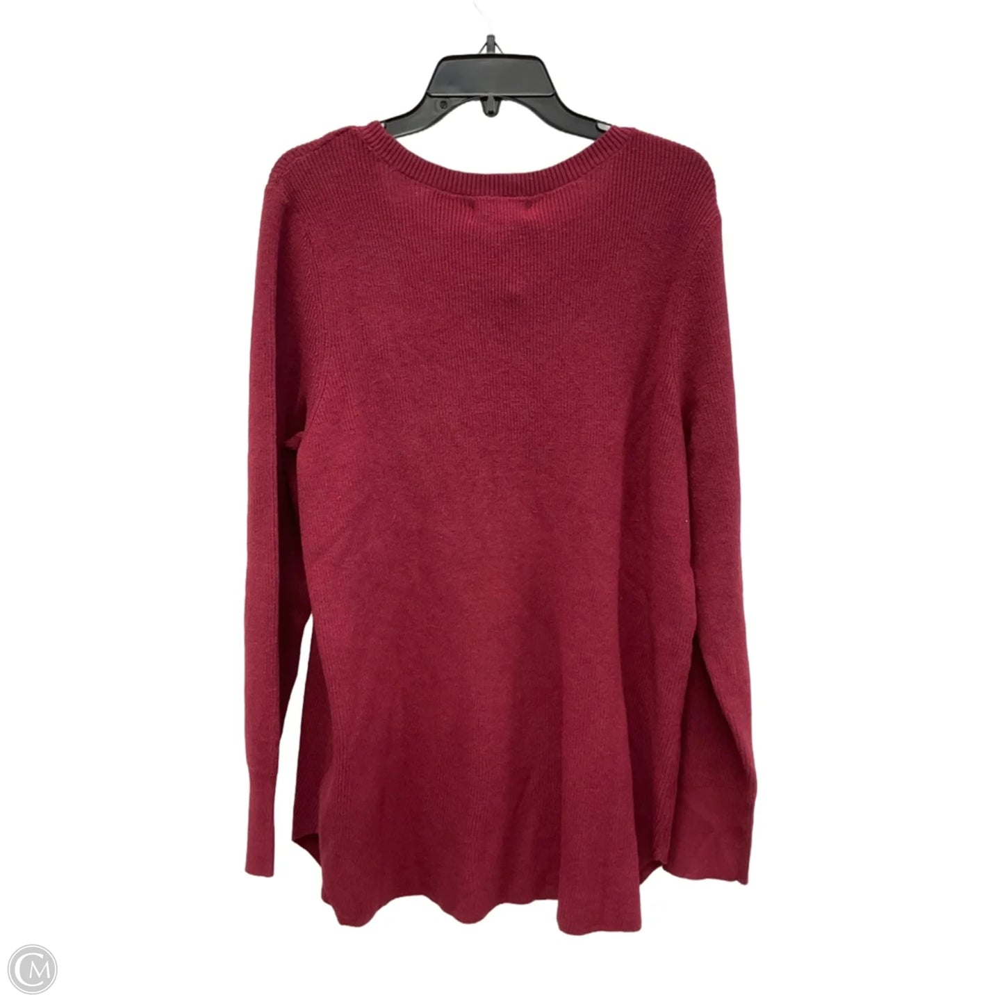 Sweater By Natural Reflections In Maroon, Size: Xl