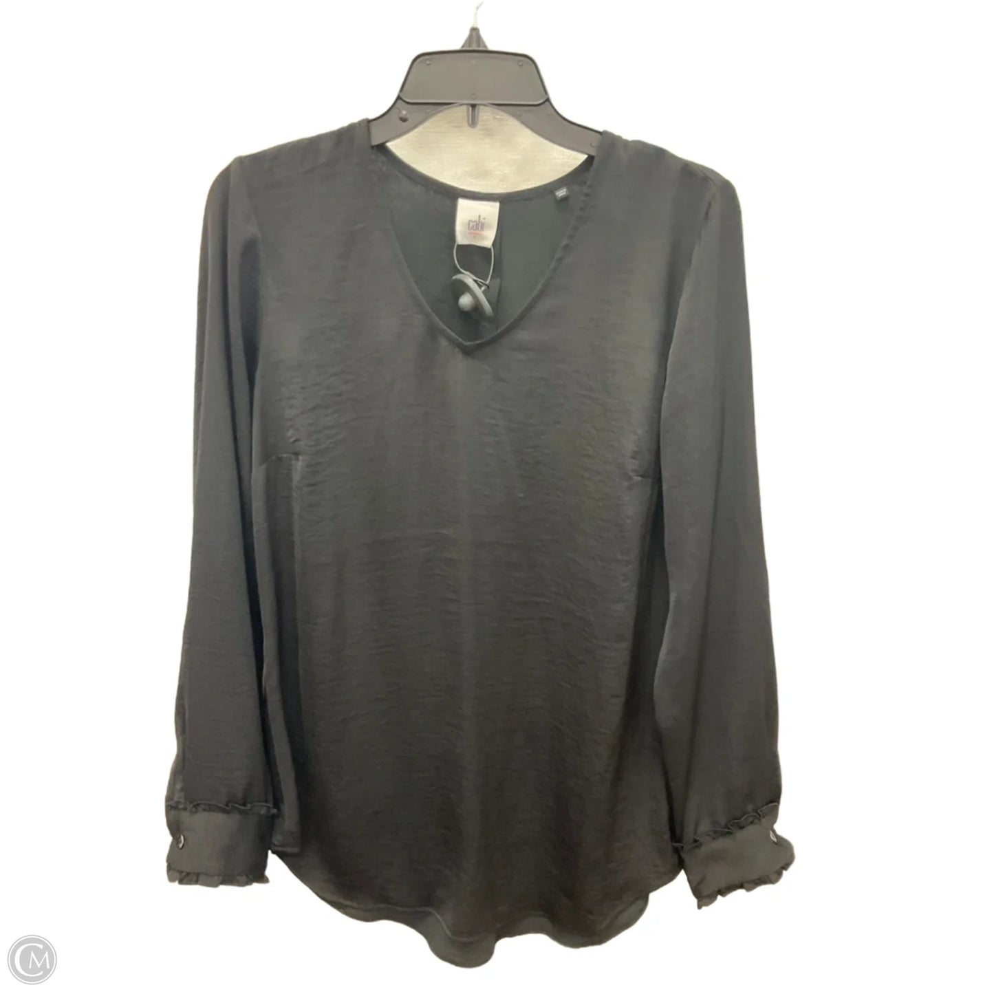 Top Long Sleeve By Cabi In Black, Size: S