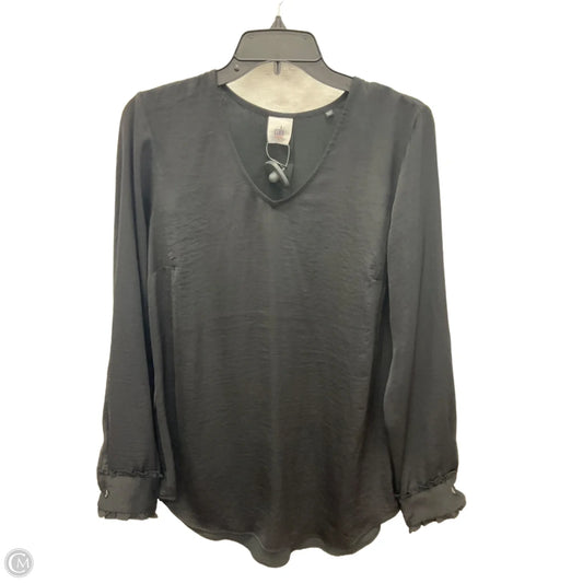 Top Long Sleeve By Cabi In Black, Size: S