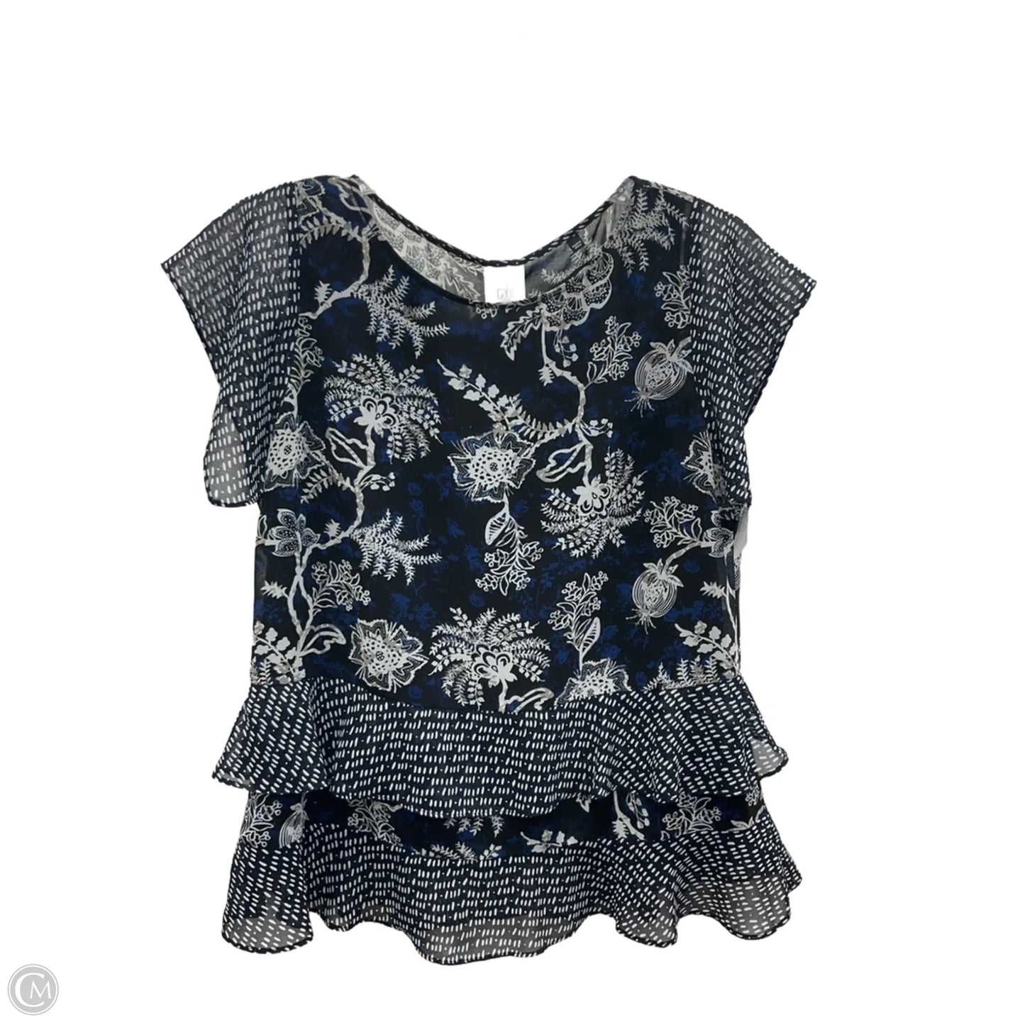 Top Short Sleeve By Cabi In Blue, Size: S