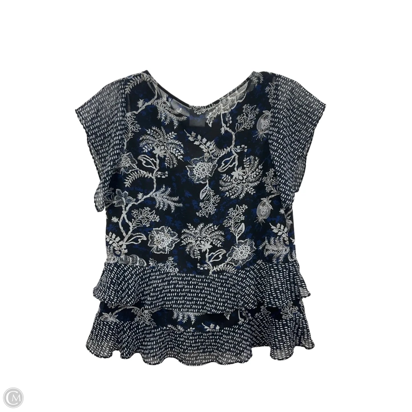 Top Short Sleeve By Cabi In Blue, Size: S