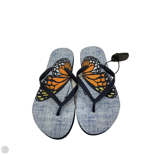 Sandals Flip Flops By Cme In Blue, Size: 8.5