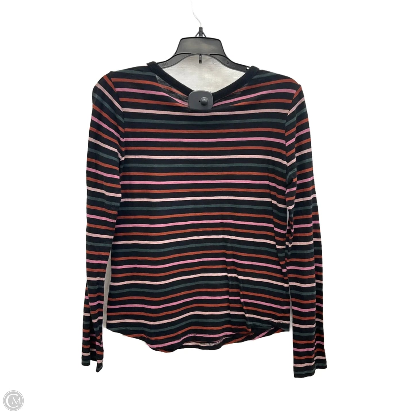 Top Long Sleeve Basic By Madewell In Striped Pattern, Size: S