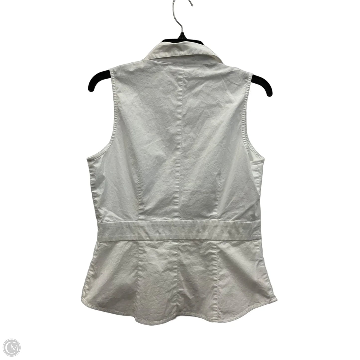 Top Sleeveless By Loft In White, Size: 8