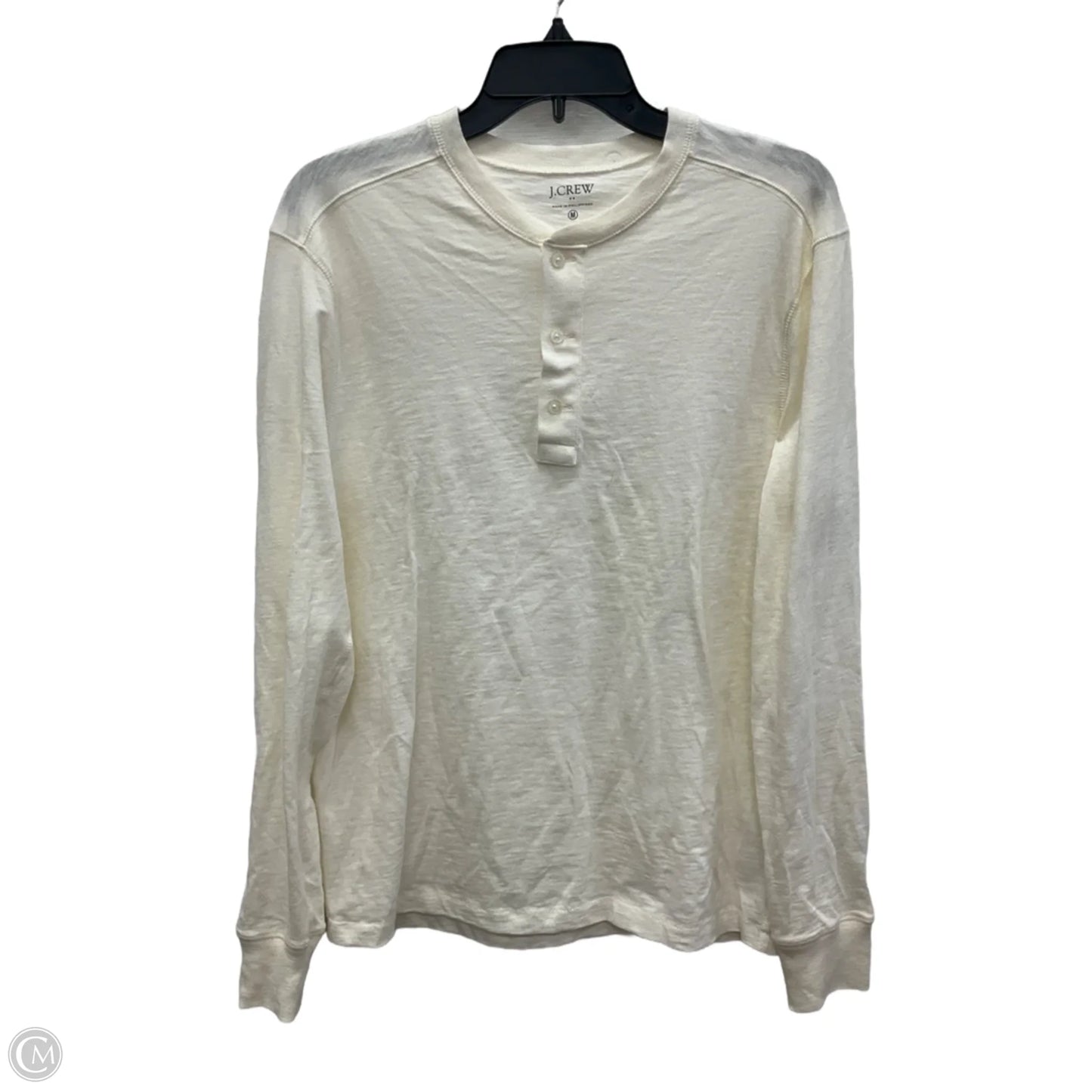 Top Long Sleeve Basic By J. Crew In Cream, Size: M