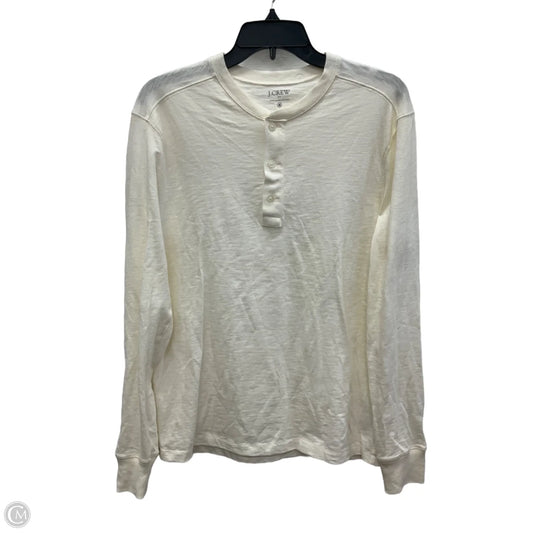 Top Long Sleeve Basic By J. Crew In Cream, Size: M