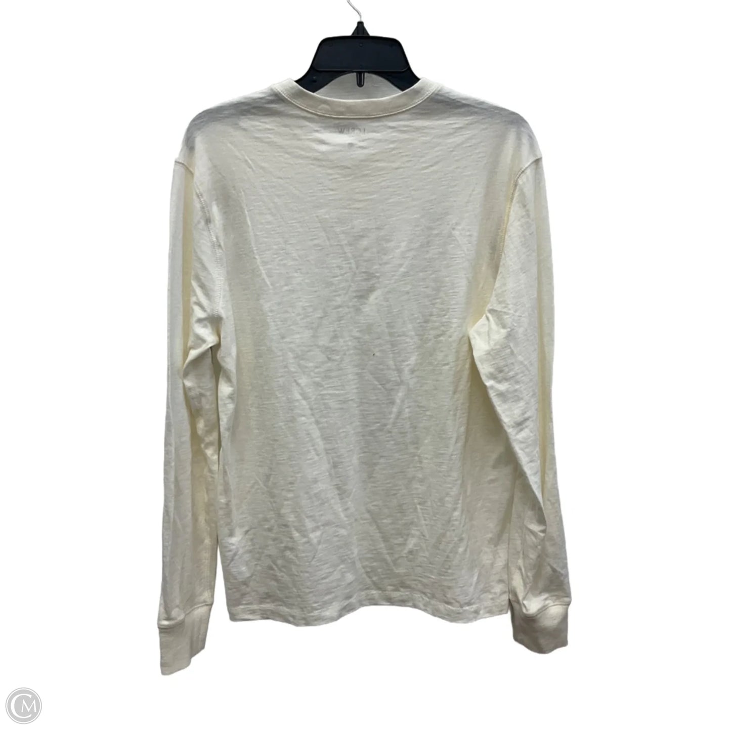 Top Long Sleeve Basic By J. Crew In Cream, Size: M