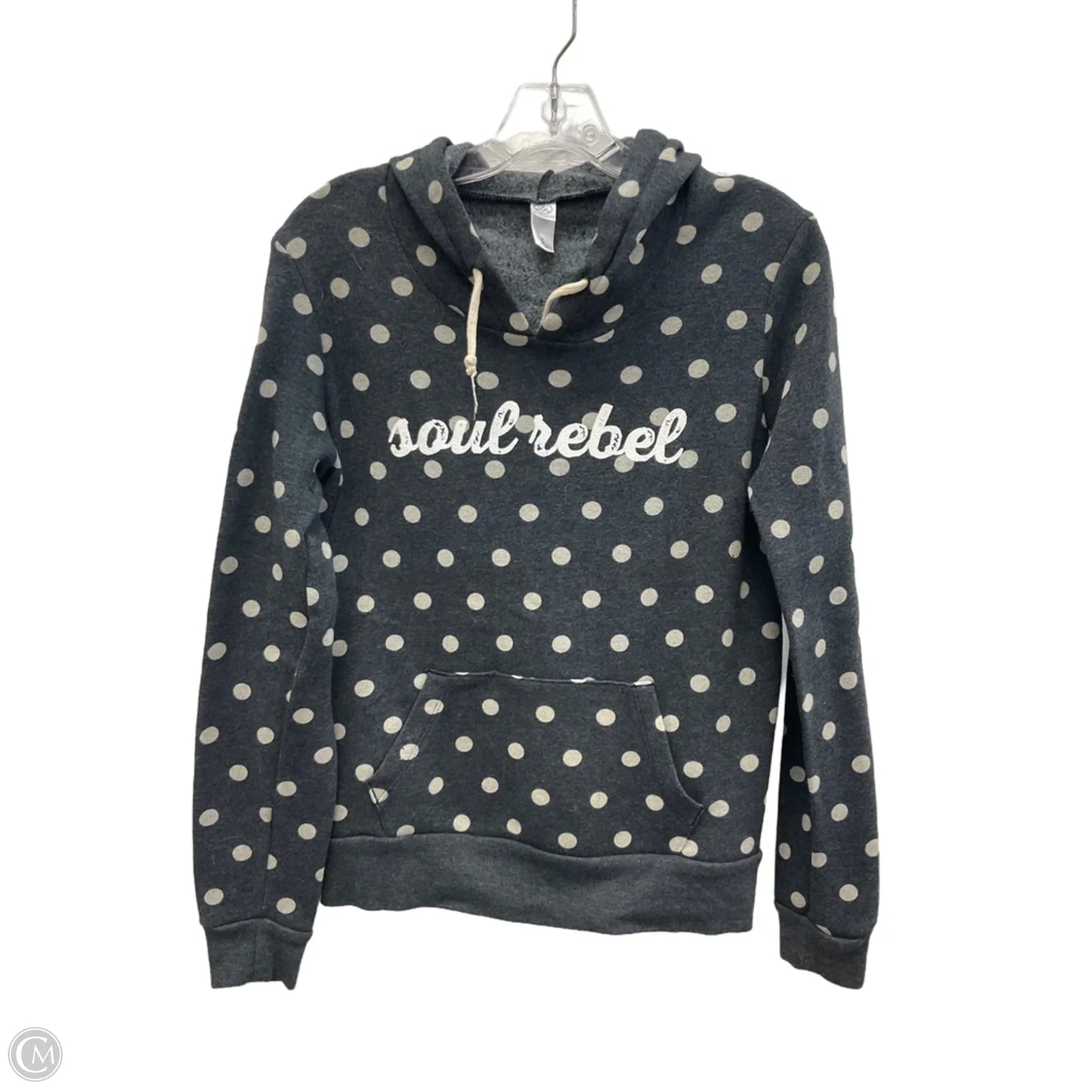 Sweatshirt Hoodie By Alternative In Polkadot Pattern, Size: S