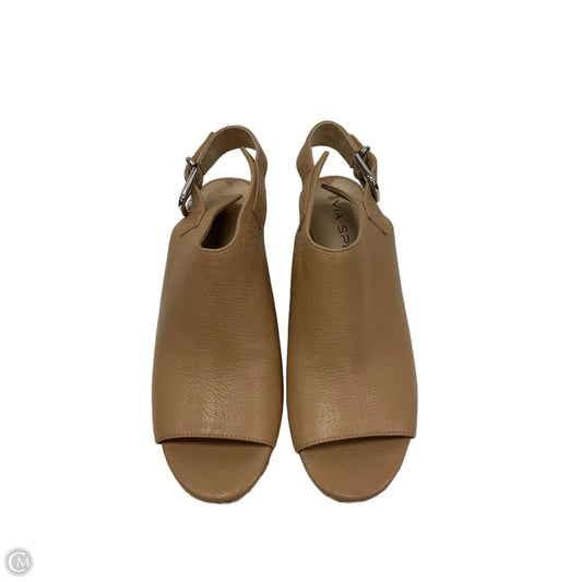 Sandals Heels Wedge By Via Spiga In Brown, Size: 6