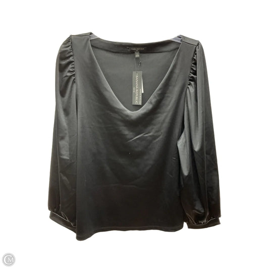 Top Long Sleeve By Banana Republic In Black, Size: L