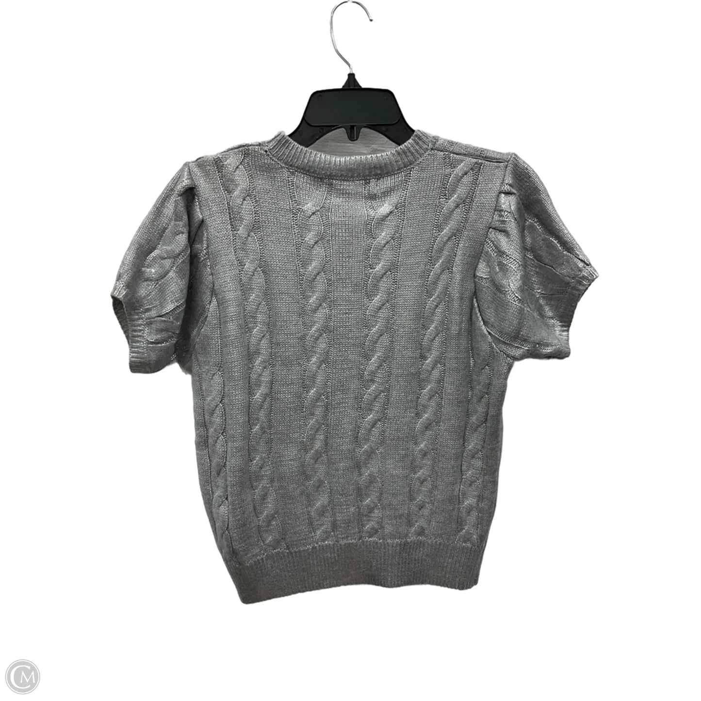 Top Short Sleeve By Clothes Mentor In Silver, Size: S