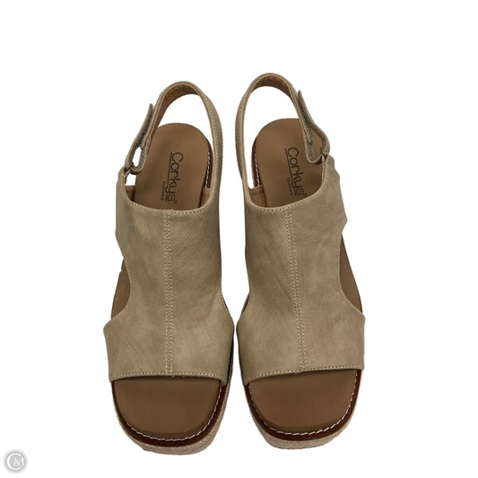 Sandals Heels Platform By Corkys In Brown, Size: 10